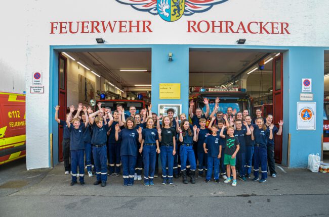 24h-Übung 2023 – Gruppenbild – Jugendfeuerwehren Rohracker und Wangen